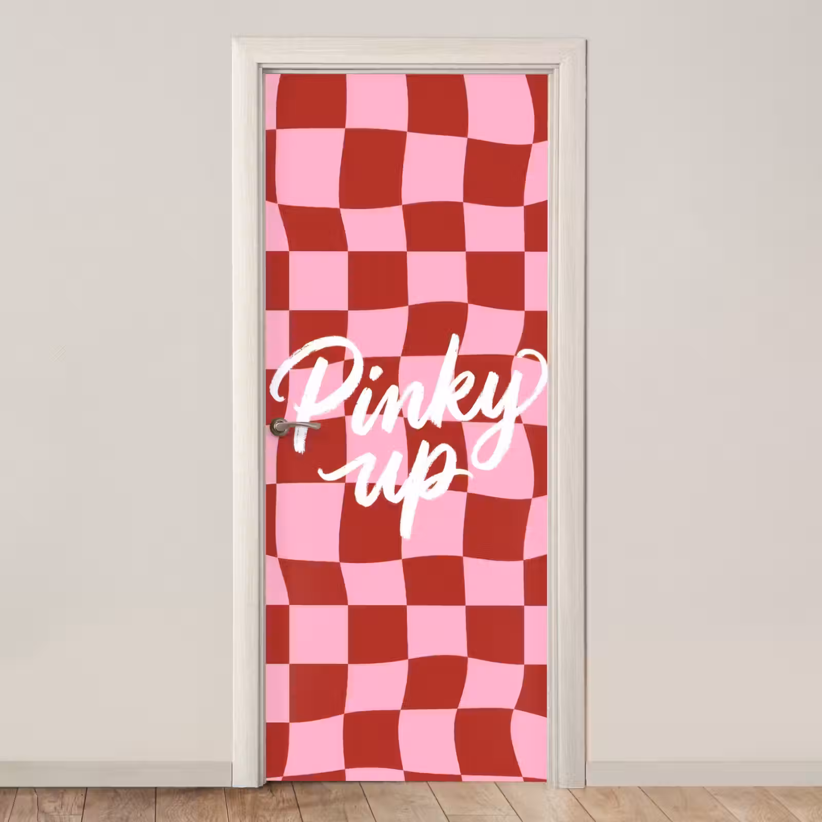 Deursticker - Pinky up - Geblokt - Bordeauxrood — 1