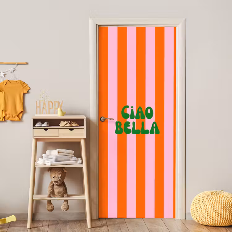 Deursticker - Strepen - Oranje - Verticaal - Ciao bella — 6