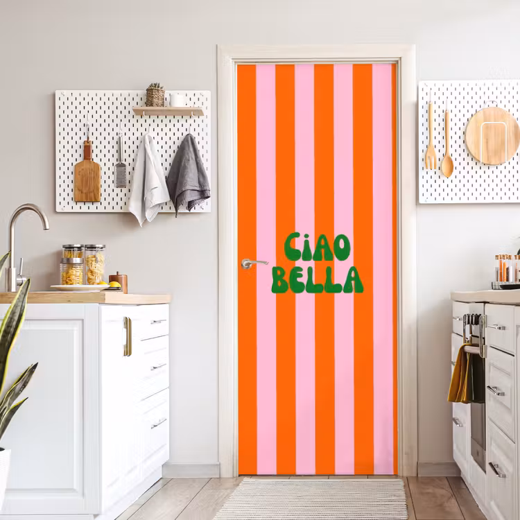 Deursticker - Strepen - Oranje - Verticaal - Ciao bella — 7