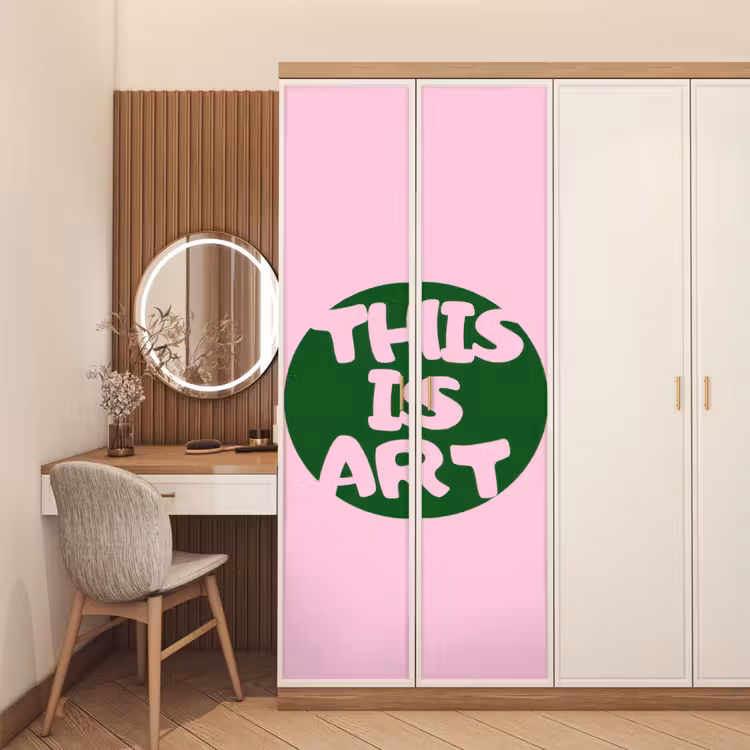 Deursticker - This is art - Tekst - Cirkel - Groen — 5