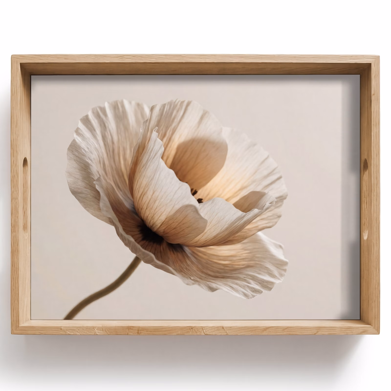 Dienblad - Bloem - Beige - Crème — 1