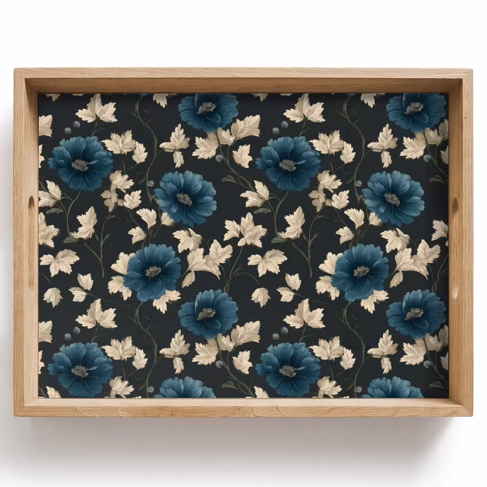 Dienblad - Botanisch - Bloemen - Blauw — 1