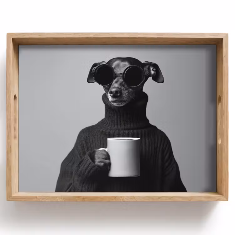 Dienblad - Coltrui - Hond - Bril - Mok — 1