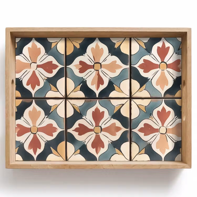 Dienblad - Decoratie - Tegels - Spaans - Vintage — 1