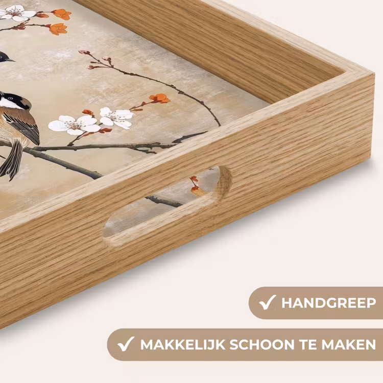 Dienblad - Vogels - Bloesemtak - Bloemen - Oranje — 5