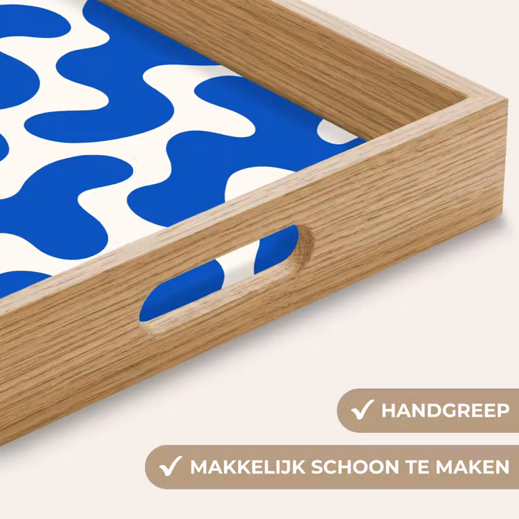 Dienblad - Vormen - Abstract - Blauw - Golven — 5