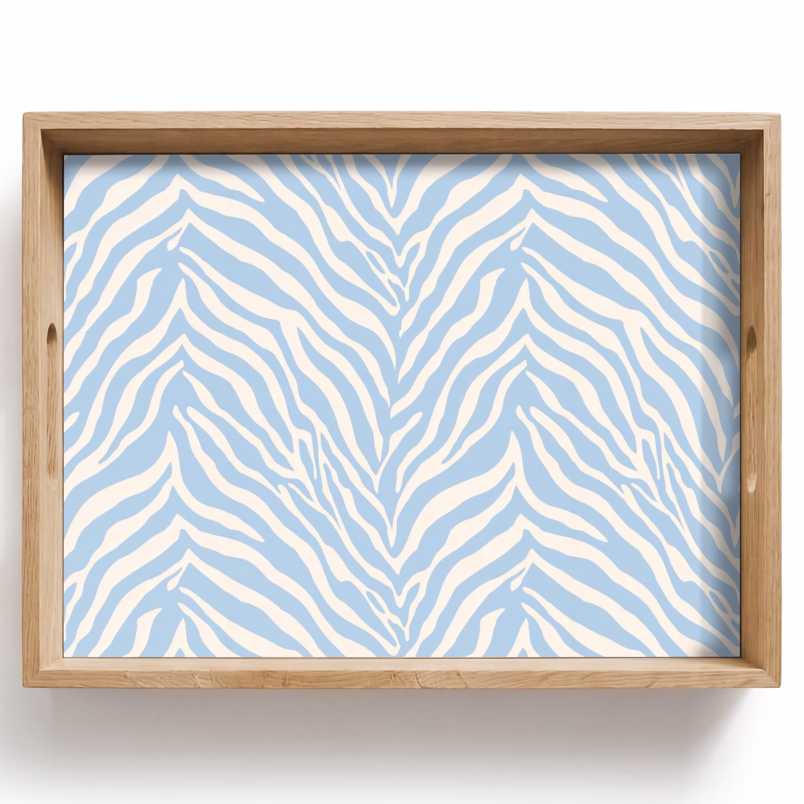 Dienblad - Zebra - Motief - Blauw - Wit — 1