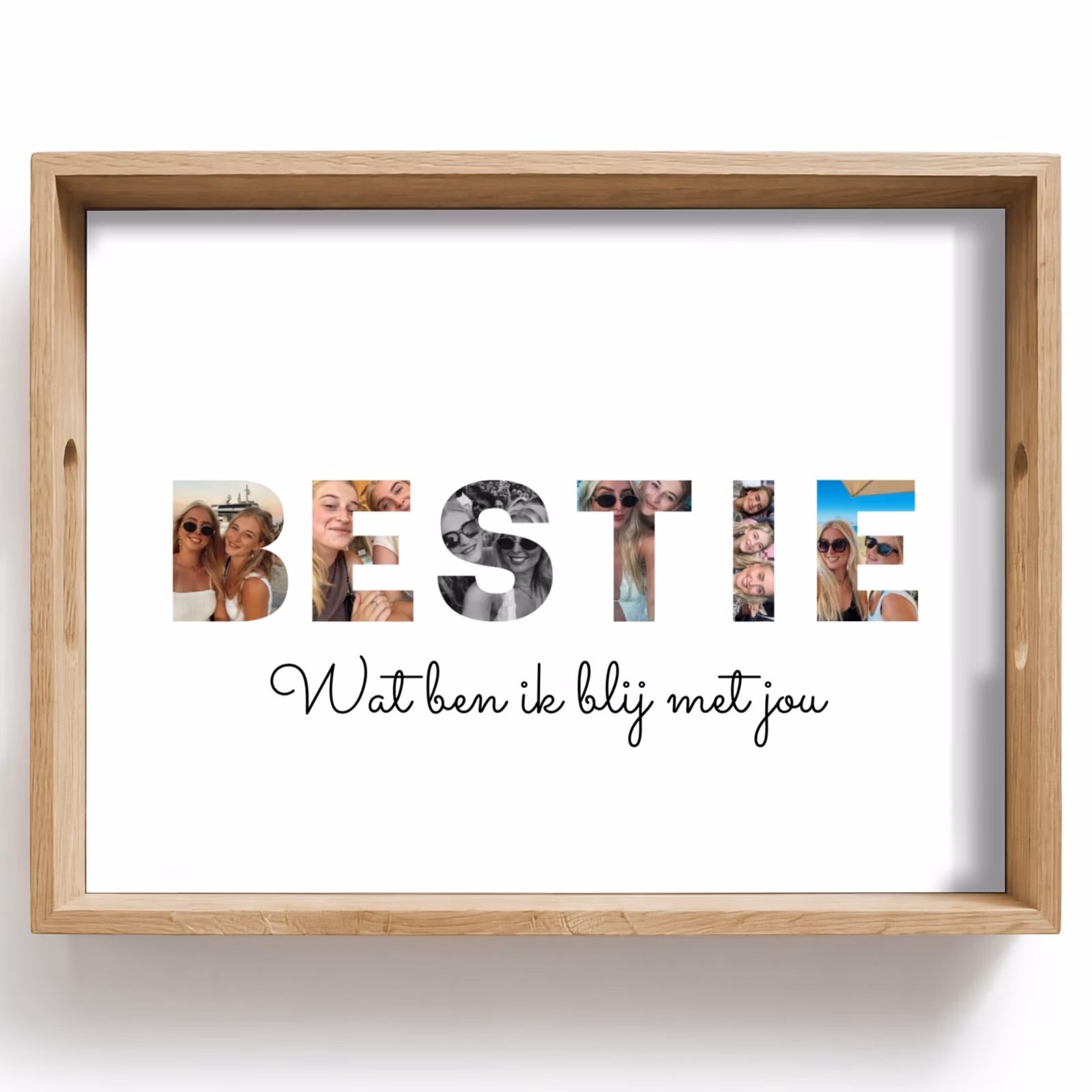 Gepersonaliseerd dienblad - Bestie - Lettercollage — 1