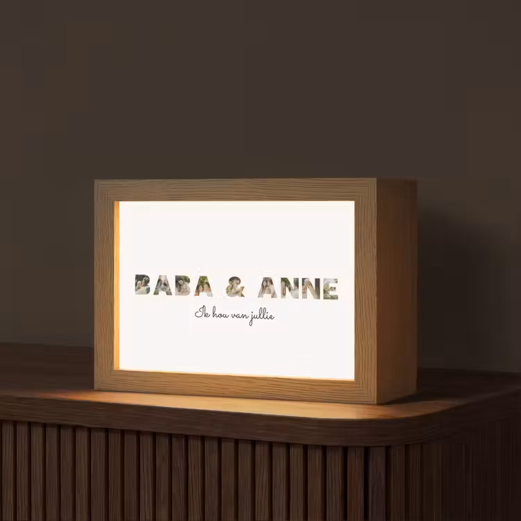 Gepersonaliseerd Lightbox - Baba & Anne - Lettercollage — 1
