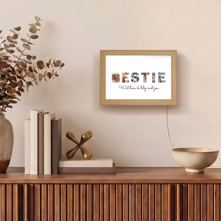 Gepersonaliseerd Lightbox - Bestie - Lettercollage — 4