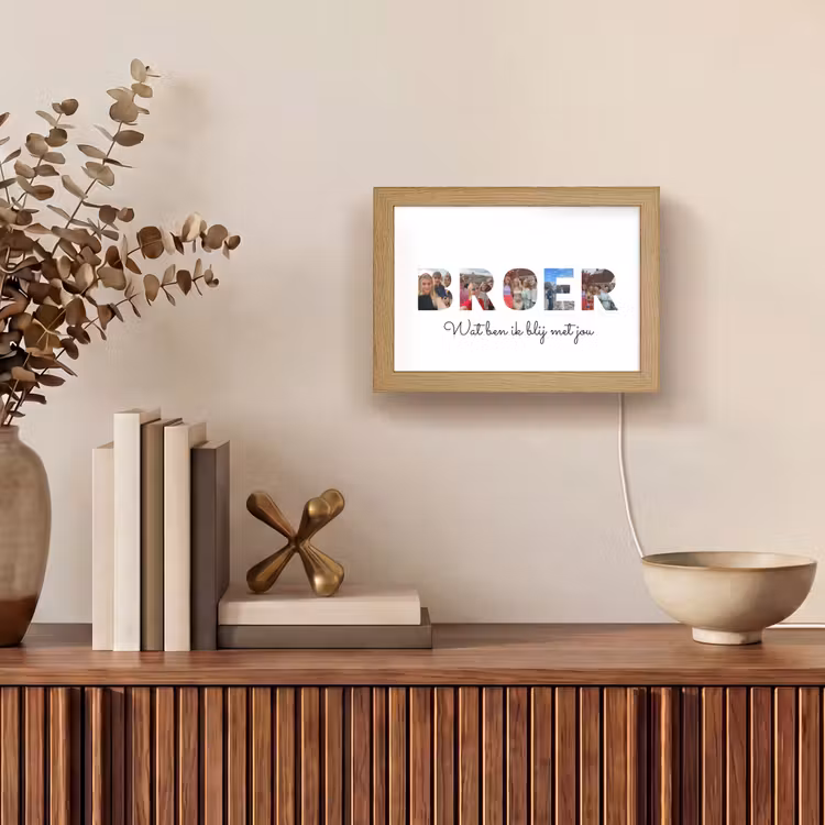Gepersonaliseerd Lightbox - Broer - Lettercollage — 4