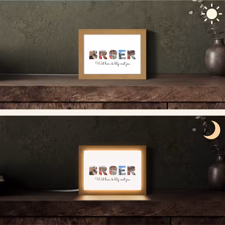 Gepersonaliseerd Lightbox - Broer - Lettercollage — 5