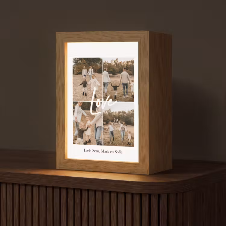 Gepersonaliseerde Lightbox - Collage - 4 Foto's — 1