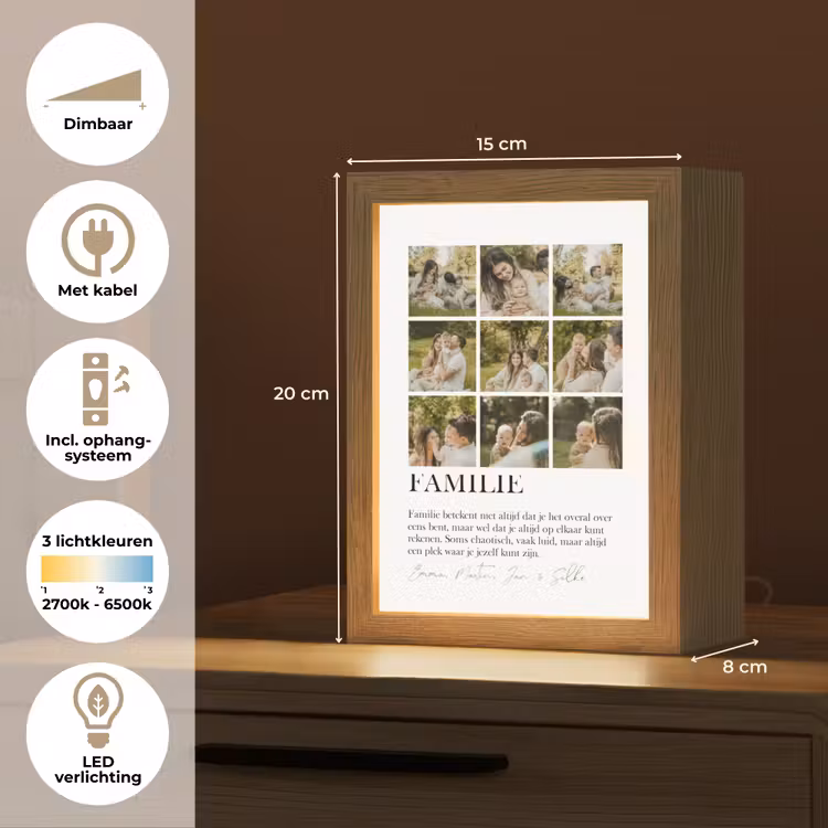 Gepersonaliseerde Lightbox - Familie - Fotocollage — 7