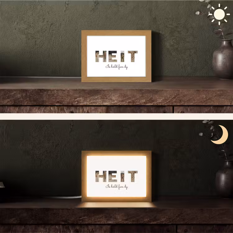 Gepersonaliseerd Lightbox - Heit - Lettercollage — 5