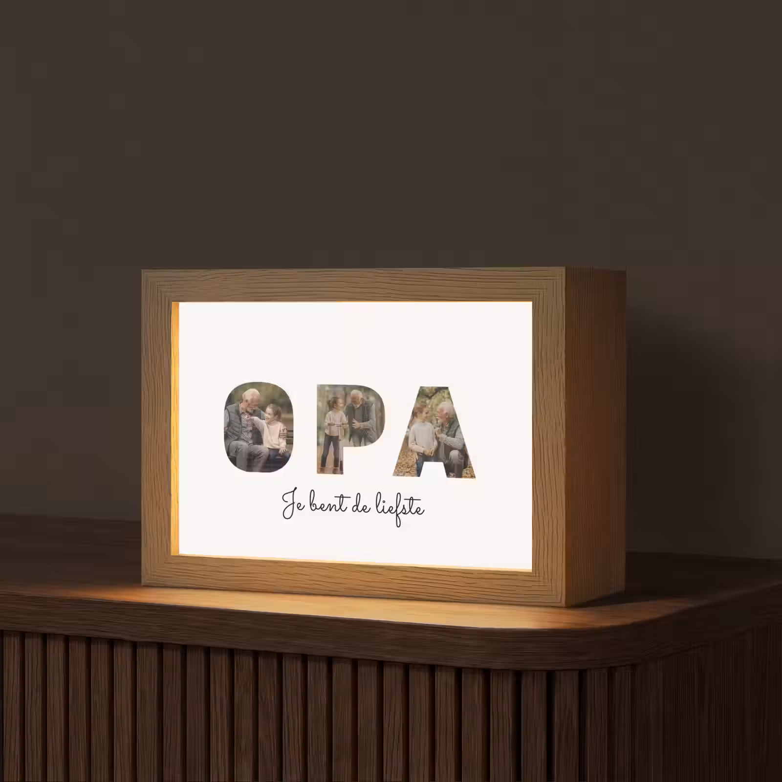 Gepersonaliseerd Lightbox - Opa - Lettercollage — 1