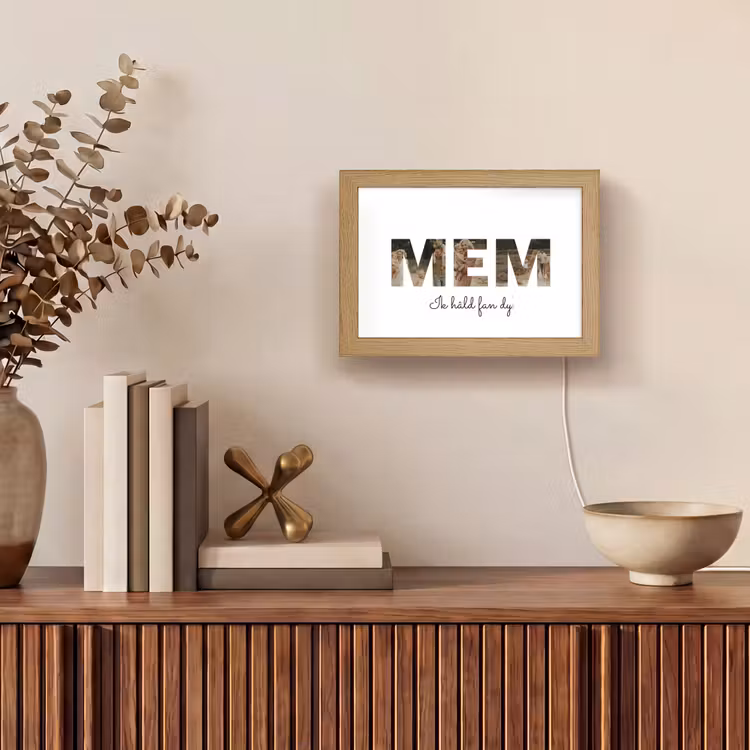 Gepersonaliseerd Lightbox - Mem - Lettercollage — 4