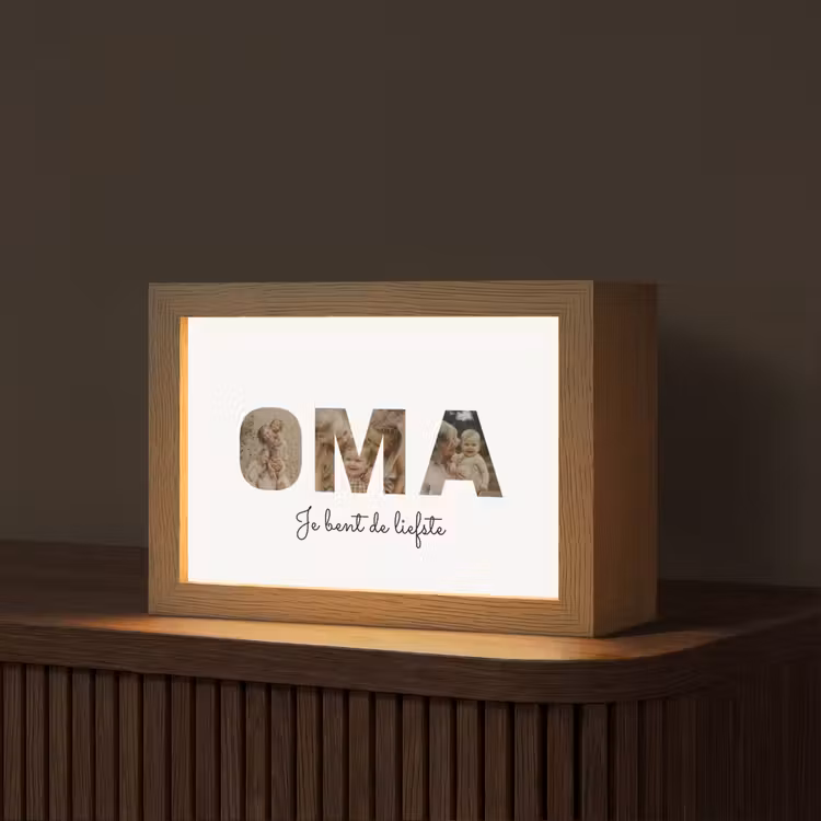Gepersonaliseerd Lightbox - Oma - Lettercollage — 1