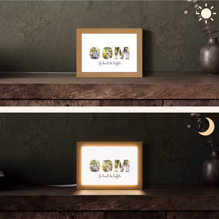 Gepersonaliseerd Lightbox - Oom - Lettercollage — 5