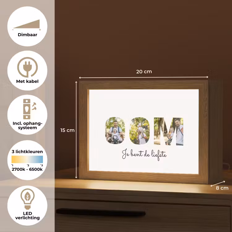 Gepersonaliseerd Lightbox - Oom - Lettercollage — 6