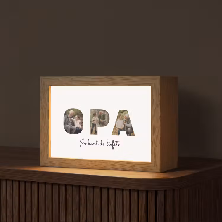 Gepersonaliseerd Lightbox - Opa - Lettercollage — 1