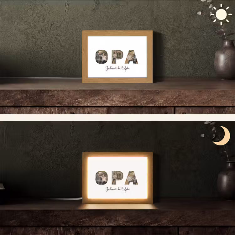 Gepersonaliseerd Lightbox - Opa - Lettercollage — 5