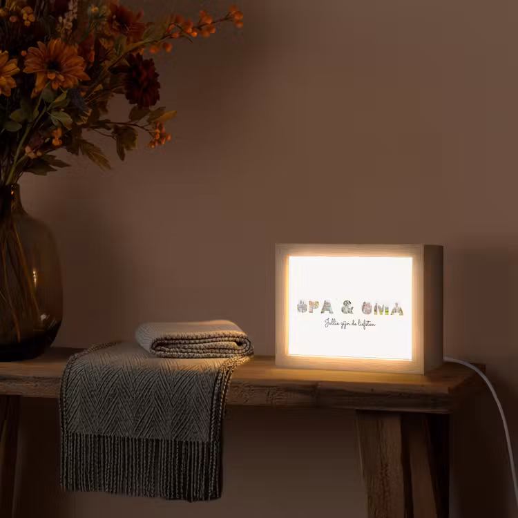 Gepersonaliseerd Lightbox - Opa & Oma - Lettercollage — 3