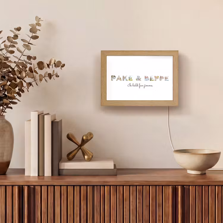 Gepersonaliseerd Lightbox - Pake & Beppe - Lettercollage — 4