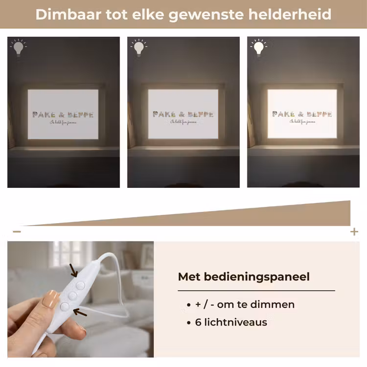 Gepersonaliseerd Lightbox - Pake & Beppe - Lettercollage — 7