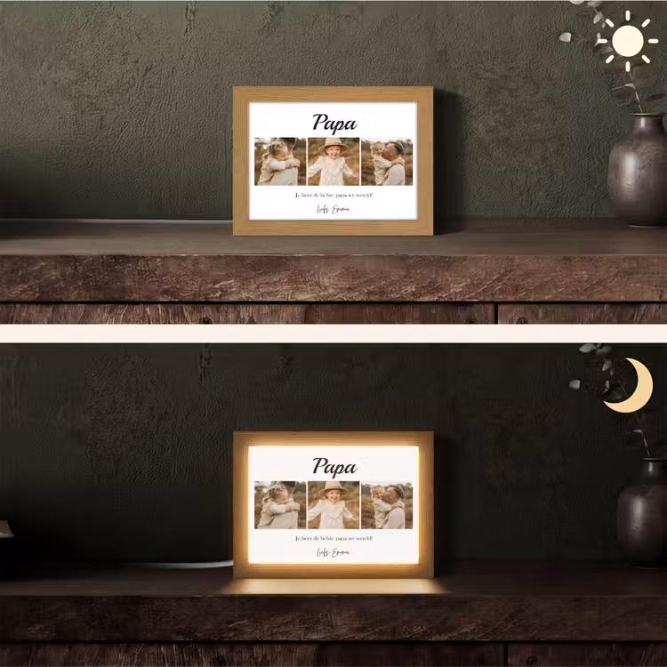 Gepersonaliseerde Lightbox - Papa - Fotocollage - 3 Foto's — 5