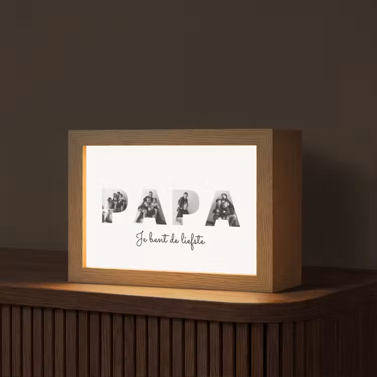 Gepersonaliseerd Lightbox - Papa - Lettercollage — 1