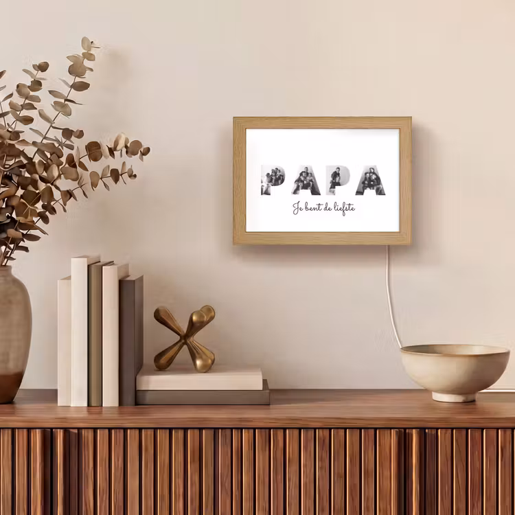 Gepersonaliseerd Lightbox - Papa - Lettercollage — 4
