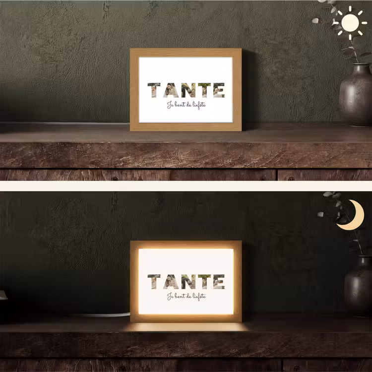 Gepersonaliseerd Lightbox - Tante - Lettercollage — 5