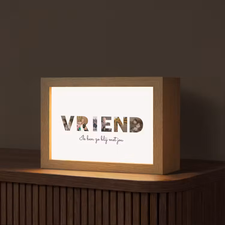 Gepersonaliseerd Lightbox - Vriend - Lettercollage — 1