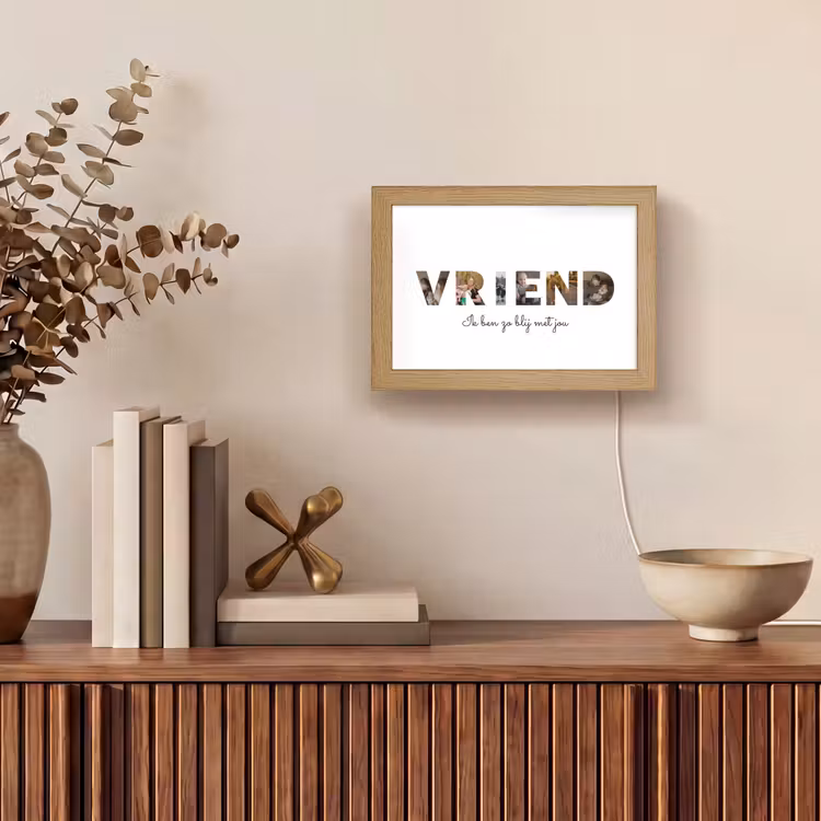 Gepersonaliseerd Lightbox - Vriend - Lettercollage — 4