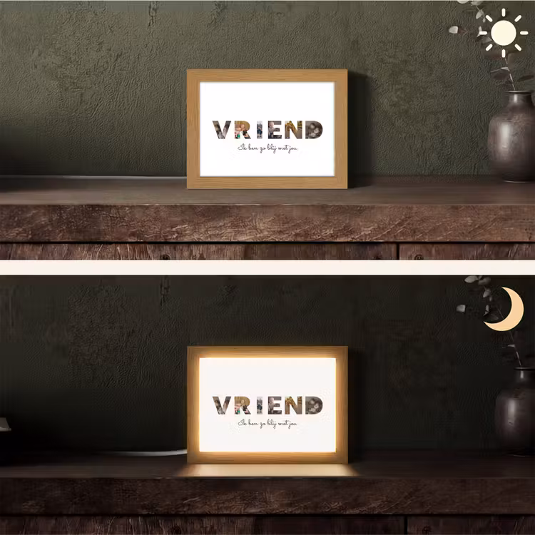 Gepersonaliseerd Lightbox - Vriend - Lettercollage — 5