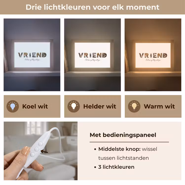 Gepersonaliseerd Lightbox - Vriend - Lettercollage — 8