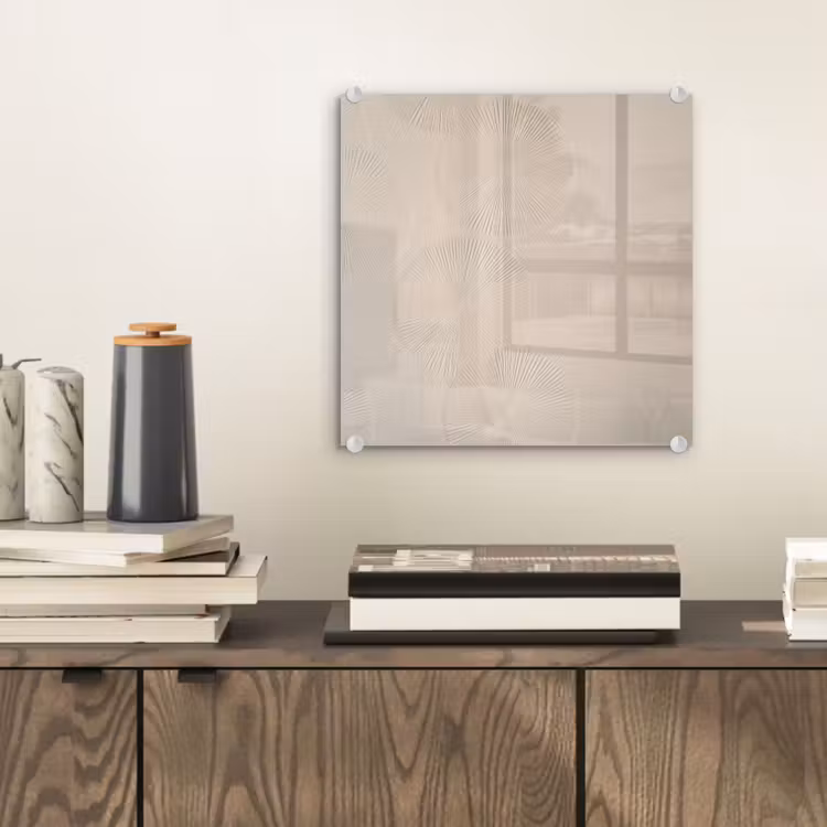 Glas schilderij - Japandi - Beige - Modern — 2