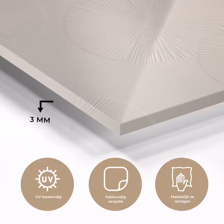 Glas schilderij - Japandi - Beige - Modern — 3