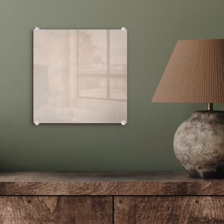 Glas schilderij - Japandi - Beige - Modern — 4