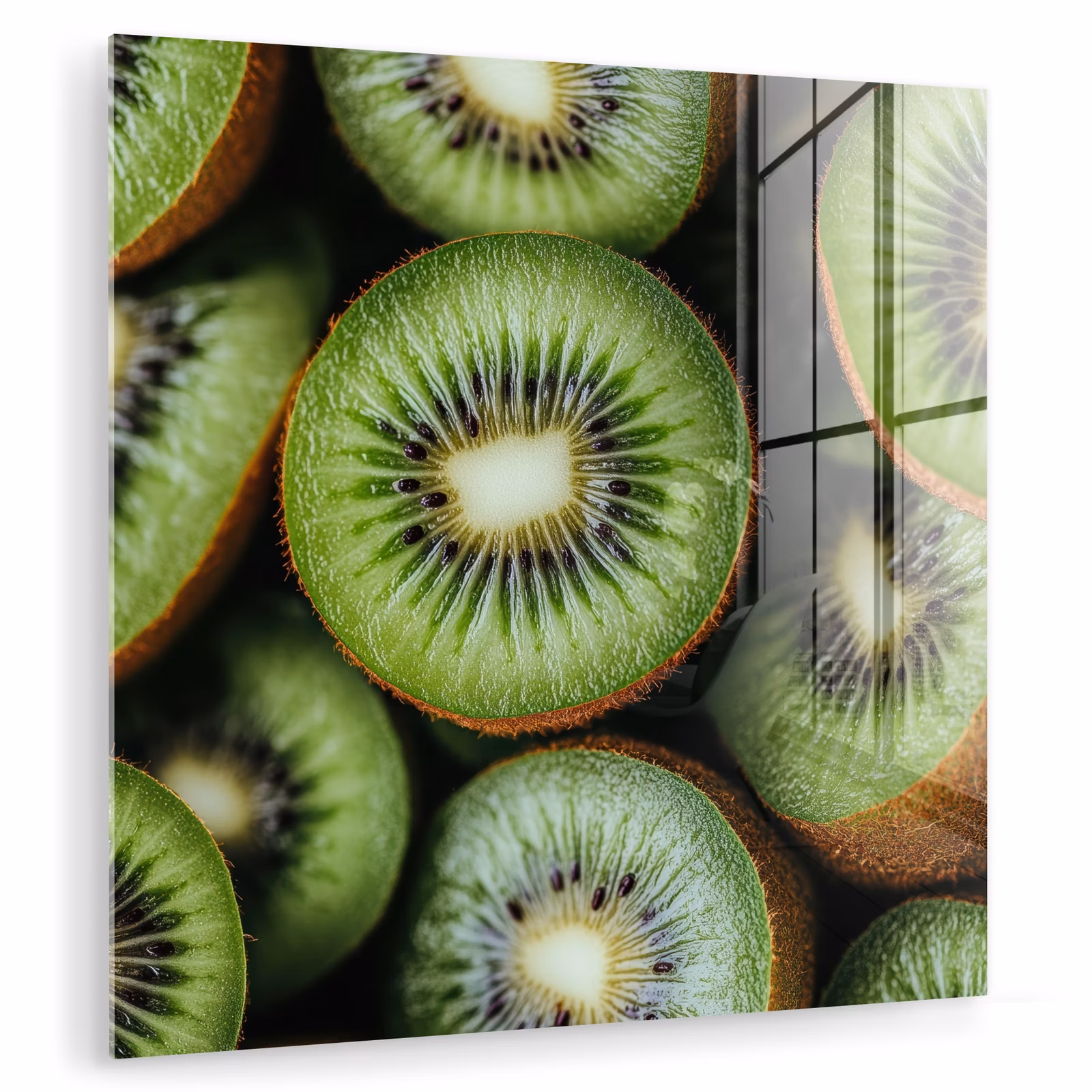 Glas schilderij - Kiwi - Fruit - Groen — 1