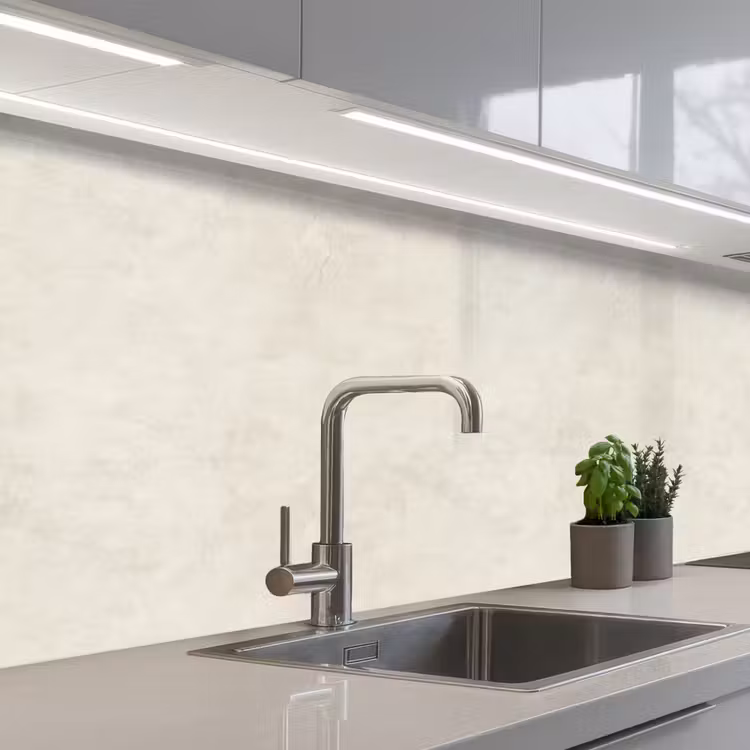 Keuken achterwand - Crème - Egaal - Beton — 2