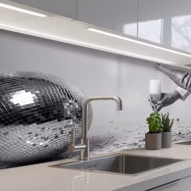 Keuken achterwand - Feestelijk - Champagne - Discobal — 2