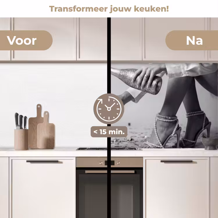 Keuken achterwand - Feestelijk - Champagne - Discobal — 3