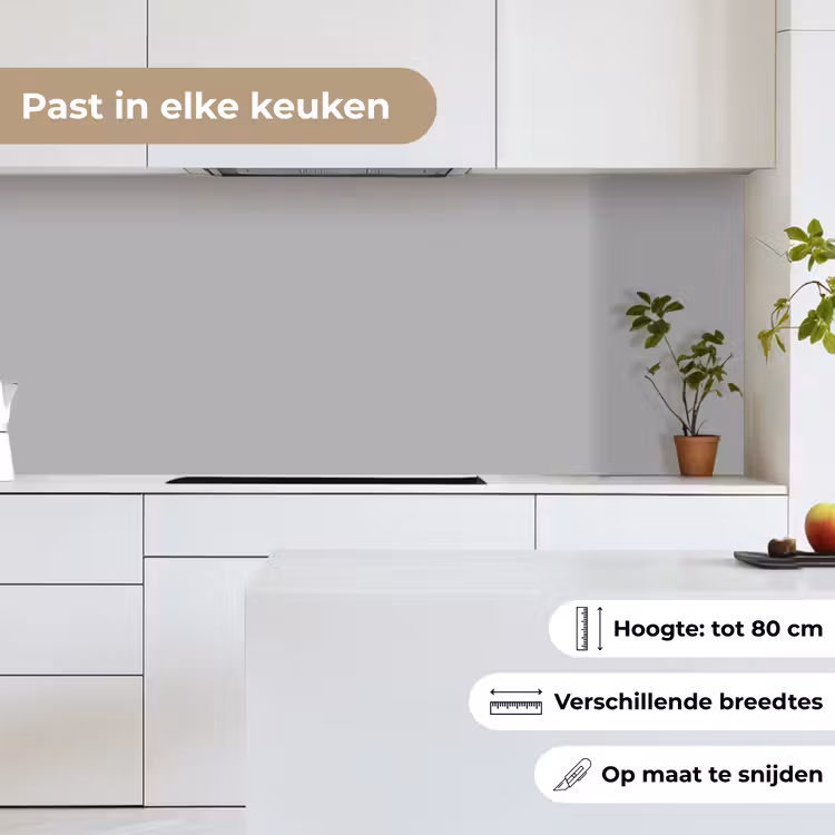 Keuken achterwand - Grijs - Effen print — 7