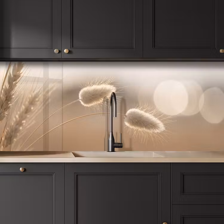 Keuken achterwand - Hazestaartgras - Graanharen - Zonlicht — 6