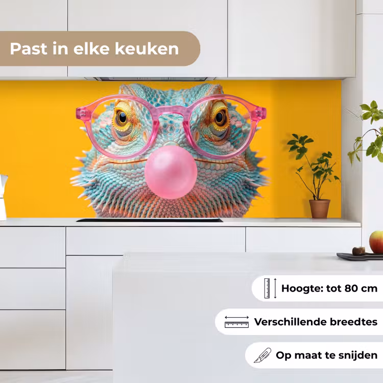 Keuken achterwand - Kameleon - Kauwgom - Kleurrijk — 7