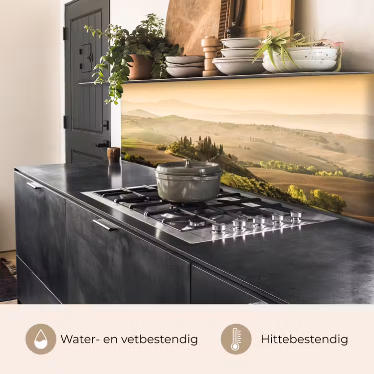 Keuken achterwand - Landschap - Toscane - Ochtendlicht — 5