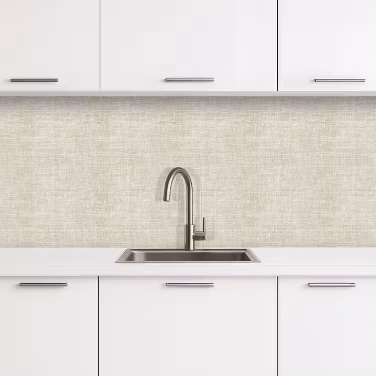 Keuken achterwand - Linnen - Textuur - Beige — 4