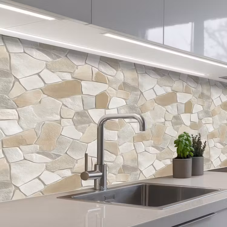 Keuken achterwand - Mozaïek - Stenen - Beige — 2